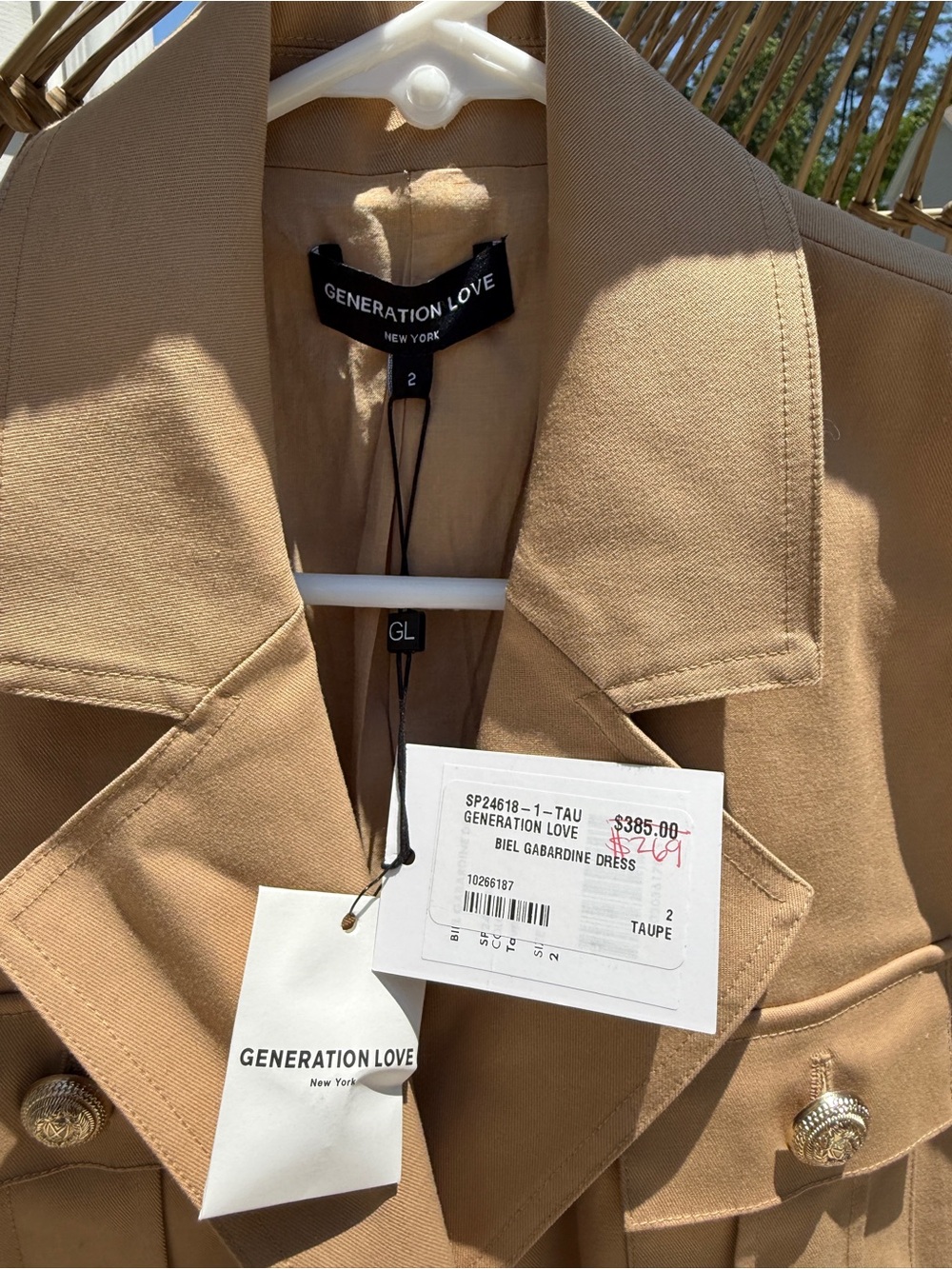 Generation Love Tan Utility Mini Dress - Picture 6 of 6